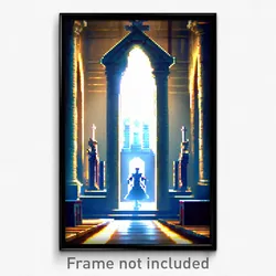 Pixel Art Poster - Artistic Sepulchre (8 Bit Psychedelic Video Game Print)