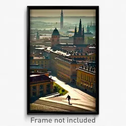 Pixel Art Poster - Spotted German City (8 Bit Psychedelic Video Game Print)