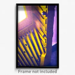Pixel Art Poster - Yellow Grate (8 Bit Psychedelic Trippy Video Game Print)