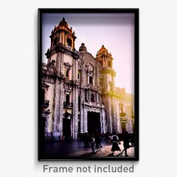 Pixel Art Poster - Haunted Mexico City (8 Bit Psychedelic Video Game Print)