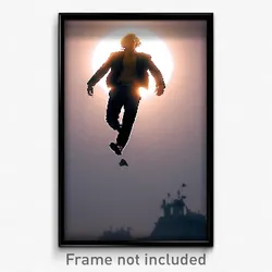 Pixel Art Poster - Tremendous Landing (8 Bit Psychedelic Video Game Print)