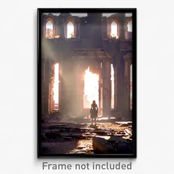 Pixel Art Poster - Familiar Ruin (8 Bit Psychedelic Trippy Video Game Print)