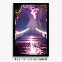 Pixel Art Poster - Shady Lane (8 Bit Psychedelic Trippy Weird Video Game Print)