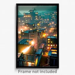 Pixel Art Poster - Original Slum (8 Bit Psychedelic Trippy Video Game Print)