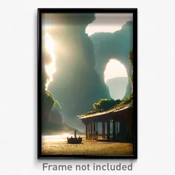 Pixel Art Poster - Whopping Vale (8 Bit Psychedelic Trippy Video Game Print)