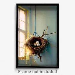 Pixel Art Poster - Conventional Nest (8 Bit Psychedelic Trippy Video Game Print)