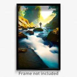 Pixel Art Poster - Ample Stream (8 Bit Psychedelic Trippy Video Game Print)