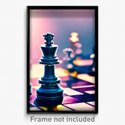 Pixel Art Poster - Brisk Chess Piece (8 Bit Psychedelic Trippy Video Game Print)