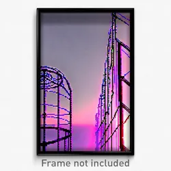 Pixel Art Poster - Complex Wire Frame Christmas (8 Bit Video Game Print)