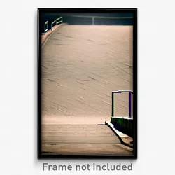 Pixel Art Poster - Barren Ramp (8 Bit Psychedelic Trippy Weird Video Game Print)