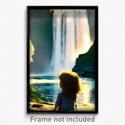 Pixel Art Poster - Adorable Falls (8 Bit Psychedelic Trippy Video Game Print)