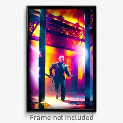 Pixel Art Poster - Exotic Gulch (8 Bit Psychedelic Trippy Video Game Print)