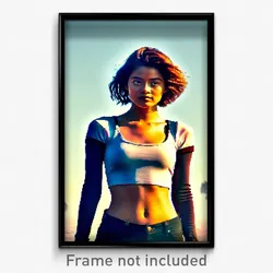 Pixel Art Poster - Calm Crop (8 Bit Psychedelic Trippy Weird Video Game Print)