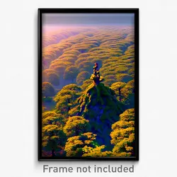 Pixel Art Poster - Colossal Copse (8 Bit Psychedelic Trippy Video Game Print)