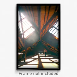 Pixel Art Poster - Esteemed Attic (8 Bit Psychedelic Trippy Video Game Print)