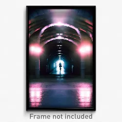 Pixel Art Poster - Secret Tunnel (8 Bit Psychedelic Trippy Video Game Print)