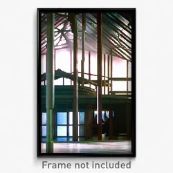 Pixel Art Poster - Complicated Shelter (8 Bit Psychedelic Video Game Print)