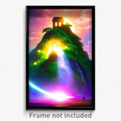 Pixel Art Poster - Electric Shire (8 Bit Psychedelic Trippy Video Game Print)