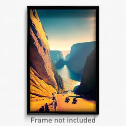 Pixel Art Poster - International Gorge (8 Bit Psychedelic Video Game Print)