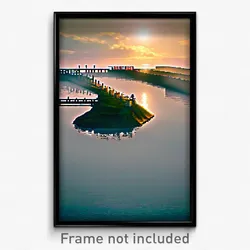 Pixel Art Poster - Beloved Inlet (8 Bit Psychedelic Trippy Video Game Print)