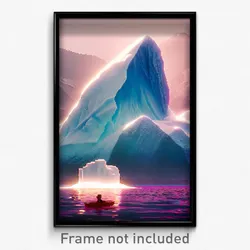 Pixel Art Poster - Adorable Iceberg (8 Bit Psychedelic Trippy Video Game Print)