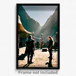 Pixel Art Poster - Great Encampment (8 Bit Psychedelic Trippy Video Game Print)