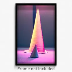 Pixel Art Poster - Strange Cone (8 Bit Psychedelic Trippy Video Game Print)
