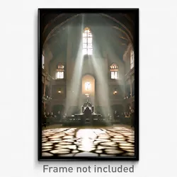 Pixel Art Poster - Unimaginable Convent (8 Bit Psychedelic Video Game Print)