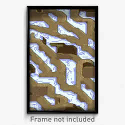 Pixel Art Poster - Zigzag Battlefield (8 Bit Psychedelic Video Game Print)