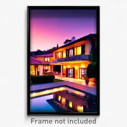 Pixel Art Poster - Upbeat Villa (8 Bit Psychedelic Trippy Video Game Print)