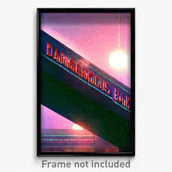Pixel Art Poster - Dangerous Bank (8 Bit Psychedelic Trippy Video Game Print)