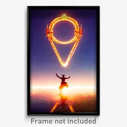 Pixel Art Poster - Worldly Pound (8 Bit Psychedelic Trippy Video Game Print)