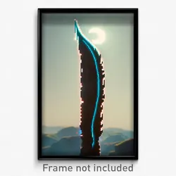 Pixel Art Poster - Wiggly Arrowslit (8 Bit Psychedelic Trippy Video Game Print)