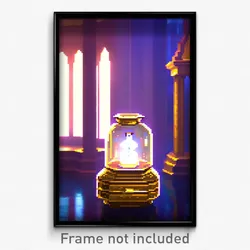 Pixel Art Poster - Imaginary Apothecary (8 Bit Psychedelic Video Game Print)