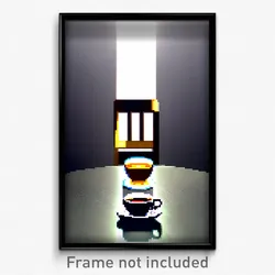Pixel Art Poster - Grandiose Tea (8 Bit Psychedelic Trippy Video Game Print)