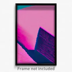 Pixel Art Poster - Pink Ridge (8 Bit Psychedelic Trippy Weird Video Game Print)