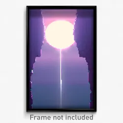 Pixel Art Poster - Flat Abyss (8 Bit Psychedelic Trippy Weird Video Game Print)