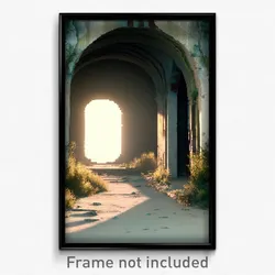 Pixel Art Poster - Rundown Portal (8 Bit Psychedelic Trippy Video Game Print)