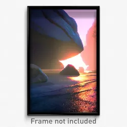 Pixel Art Poster - Normal Rock (8 Bit Psychedelic Trippy Weird Video Game Print)