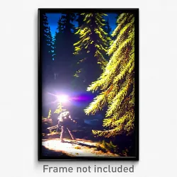 Pixel Art Poster - Evergreen Wilderness (8 Bit Psychedelic Video Game Print)