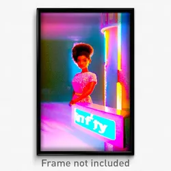 Pixel Art Poster - Nifty Post (8 Bit Psychedelic Trippy Weird Video Game Print)