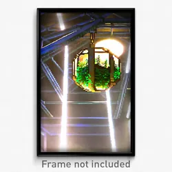 Pixel Art Poster - Cold Terrarium (8 Bit Psychedelic Trippy Video Game Print)