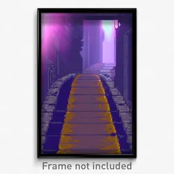 Pixel Art Poster - Musty Sewer (8 Bit Psychedelic Trippy Weird Video Game Print)