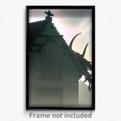 Pixel Art Poster - Monstrous Gable (8 Bit Psychedelic Trippy Video Game Print)