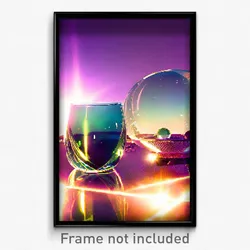 Pixel Art Poster - Glass Mars (8 Bit Psychedelic Trippy Weird Video Game Print)