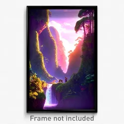 Pixel Art Poster - Imperfect Rainforest (8 Bit Psychedelic Video Game Print)
