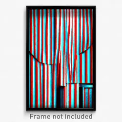 Pixel Art Poster - Striped Resting Place (8 Bit Psychedelic Video Game Print)