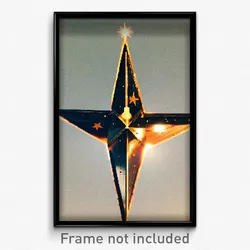 Pixel Art Poster - Dangerous Star (8 Bit Psychedelic Trippy Video Game Print)