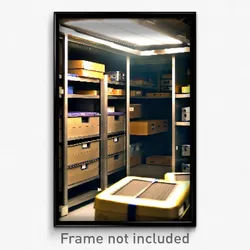 Pixel Art Poster - Hidden Storage Room (8 Bit Psychedelic Video Game Print)
