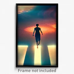 Pixel Art Poster - Brisk Mind Journey (8 Bit Psychedelic Video Game Print)